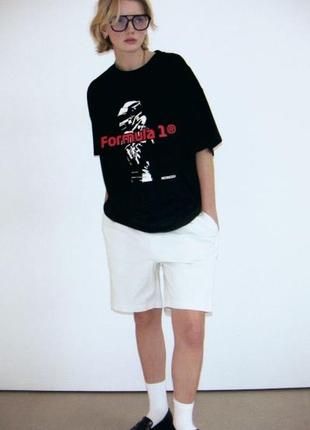 Футболка жіноча чорна з принтом hm new