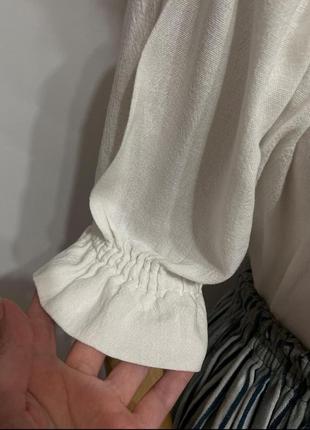 Австрия винтажная белая льняная с вышивкой вышивка на бриджах этно стиль этническая одежда рубашка до украинского строю7 фото