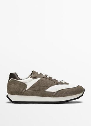 Кроссовки чел. кожаные massimo dutti р.40(26см)
