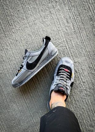 Мужские кроссовки nike cortez x union l.a. "dark grey/black"8 фото