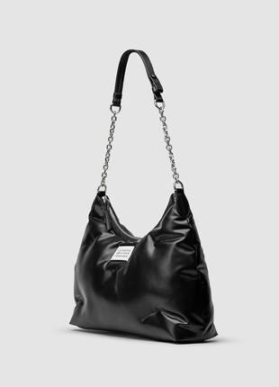 Maison margiela black glam slam large shoulder bag2 фото