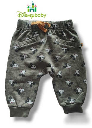 Теплые брюки с манжетами байка микки