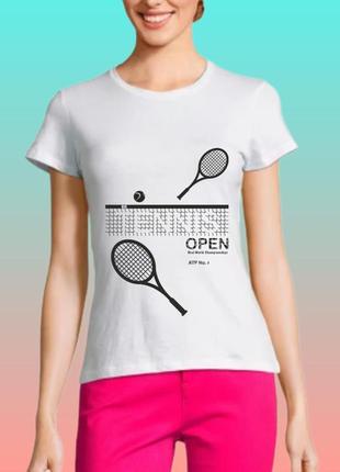 Женская футболка большой теннис 95% хлопок 5% эластан1 фото