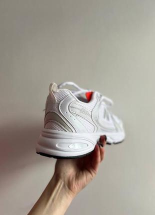 New balance 530 full white сітка4 фото