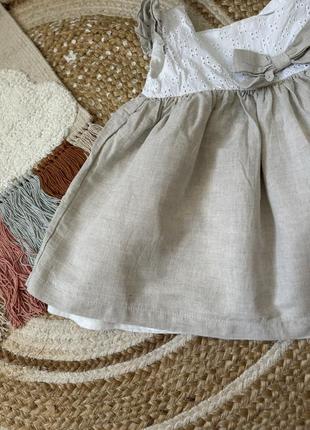 Сукня плаття льон на 2-3 роки 92-98 см3 фото