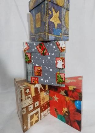 Коробка подарочная, картонная новогодняя 12/12/12 см. n -810