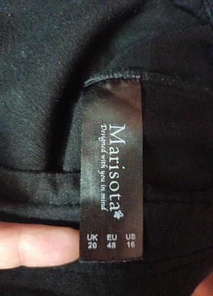 Черные брюки из замеса вискозы, хлопка и льна большой размер батал 206 фото