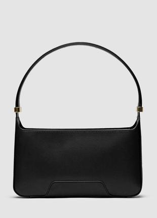 Burberry leather tb shoulder bag "black"3 фото