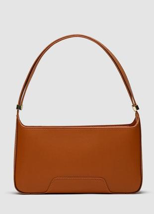Burberry leather tb shoulder bag "brown"2 фото