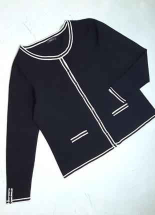 🌿1+1=3 фирменный черный кардиган свитер m&amp;co, размер 50 - 523 фото