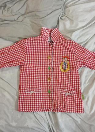Рубашка в клетку девочке