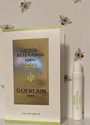 Пробники оригинальных духов guerlain aqua allegoria forte nerolia vetiver 1 мл, парфюмированная вода3 фото