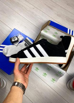 Кросівки adidas campus black&white2 фото