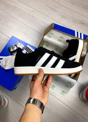 Кросівки adidas campus black&white5 фото