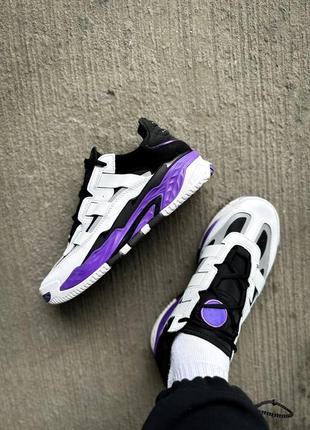 Мужские кроссовки адидас нейтбол adidas niteball "white purple"9 фото