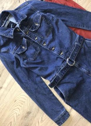 Синій джинсовий комбінезон object sinya denim4 фото