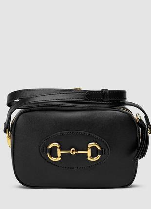 Gucci horsebit 1955 small shoulder bag black1 фото