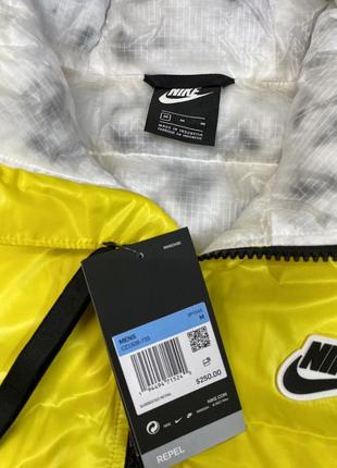 Nike synthetic fill windrunner repel jacket yellow black2 фото