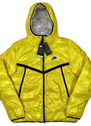 Nike synthetic fill windrunner repel jacket yellow black