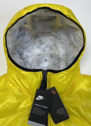 Nike synthetic fill windrunner repel jacket yellow black5 фото