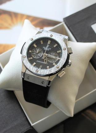 Наручные часы hublot big bang black&silver3 фото