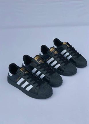 Adidas superstar black3 фото