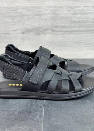 Мужские кожаные сандалии черные2 фото