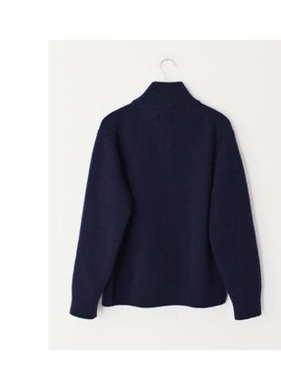 Идеальный шерстяной свитер. теплый синий свитер на весну. мягкий свитер с горлом6 фото