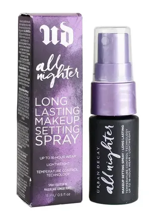 Urban decay all nighter makeup setting spray спрей для закріплення фіксатор макіяжу mac nyx