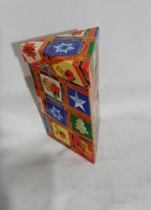 Коробка подарочная, картонная новогодняя 9/9/15 см. n -8011 фото