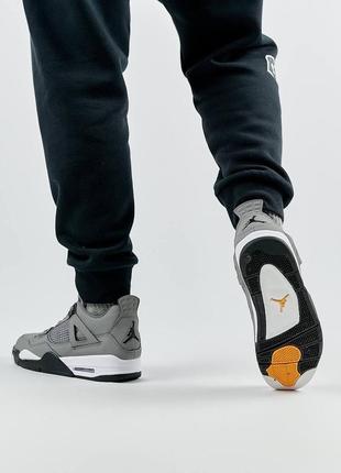 Мужские кроссовки в стиле nike air jordan 4 найк джордан / демисезонные / весенние, летние, осенние / обувь / кожа, нубук / белые, черные, серые, синие3 фото