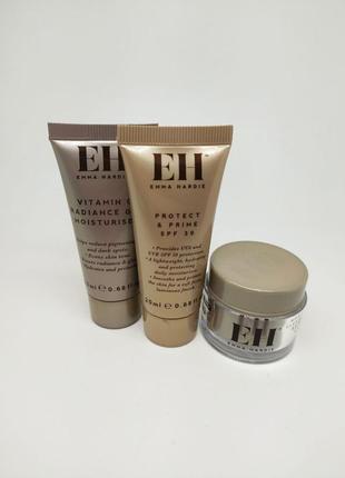 Набір бестселерів для обличчя emma hardie moringa balm protect &amp; prime vitamin з radiance gel moisturi