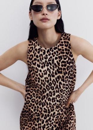 Леопардовое мини платье hm new2 фото