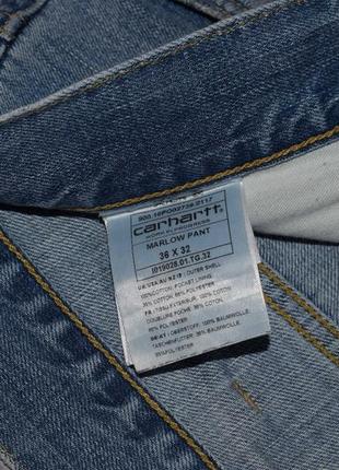 Carhartt wip marlow pant jeans (мужские джинси штаны кархарт )8 фото