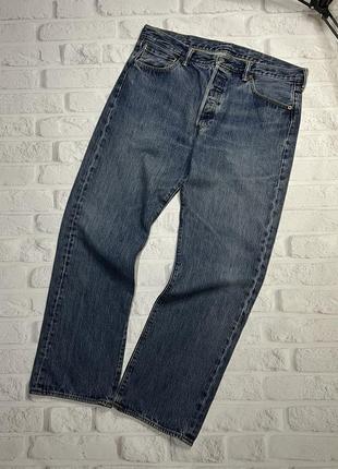 Джинсы синие широкие levis 501 штаны прямые оригинал люкс l 36/30 базовые