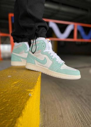 Мужские кроссовки nike air jordan 1 retro high og "turbo green5 фото