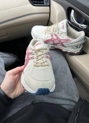 Asics gel kahana 8 light beige red   кросівки кросовки кроссовки8 фото