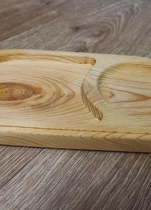 Тарелка деревянная1 фото