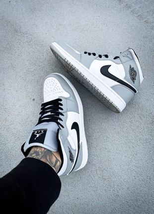 Nike air jordan 1 mid light smoke grey 🔥2 фото