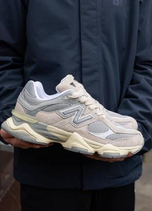 Мужские кроссовки нью беланс 9060 бежевые с серым / top 10 new balance der sportklassiker lunar new year grey