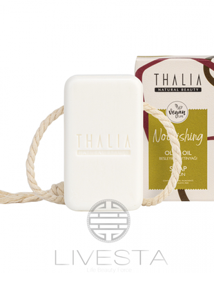 Натуральне живильне мило для волосся, обличчя та тіла з оливковою олією thalia, 140 г1 фото
