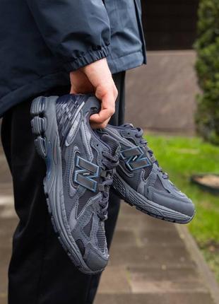 Чоловічі кросівки нью беланс 1906д чорні з синім / new balance 1906d protection pack dark blue6 фото