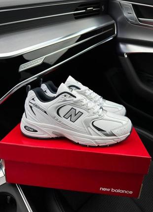 Мужские кроссовки в стиле new balance 530 Сенсел беленс / демисезонные / весенние, летние, осенние / обувь / кожа / белые, черные, серые8 фото