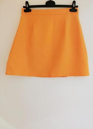 Юбка женская оранжевая мини4 фото