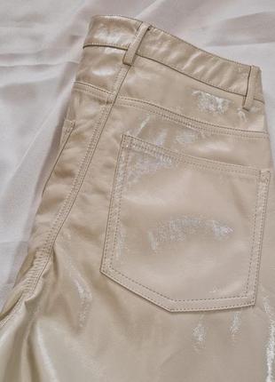 Лаковые брюки прямые, палаццо3 фото