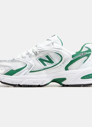 Оригинальные new balance 530 white green6 фото