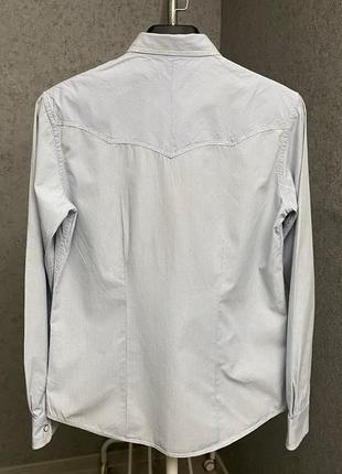 Белая полосатая рубашка от бренда wrangler3 фото