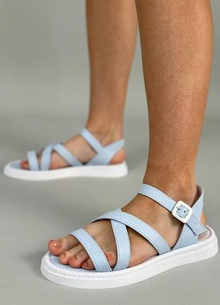 Сандалии кожаные