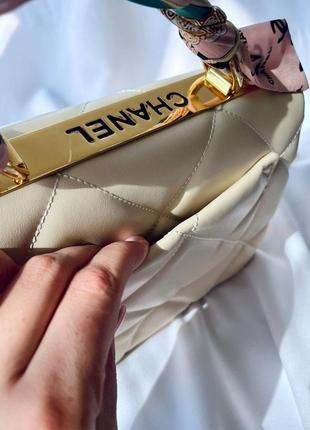 Женская сумка chanel bag light beige3 фото