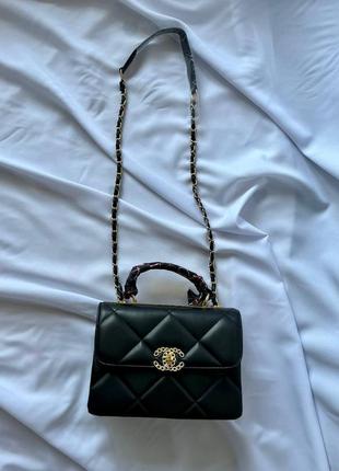 Жіноча сумка chanel bag black gold6 фото